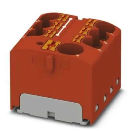 Produktfoto 1 von Phoenix Contact Verteilerblock 7-polig / 450V 32A, Polyamid Rot, IP20