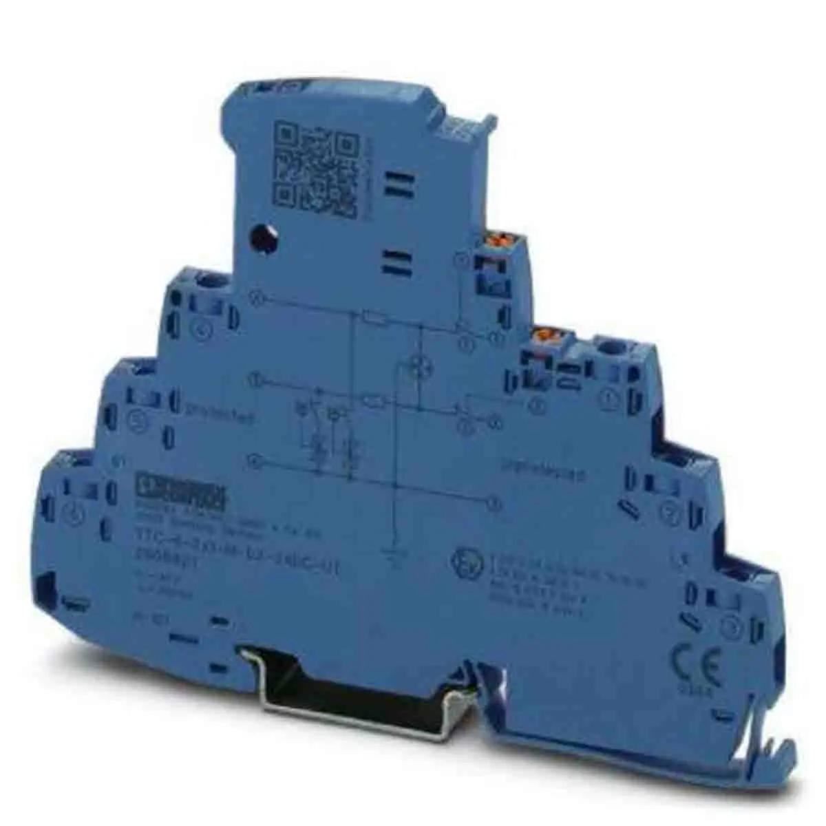 Produktfoto 1 von Phoenix Contact, Überspannungsschutz, 2-phasig 10 kA DIN-Hutschiene Isolated Signal Circuits