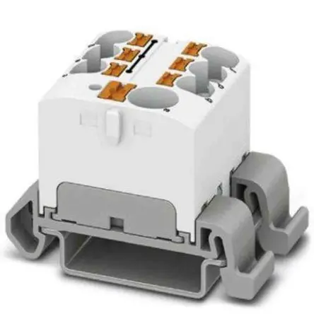 Produktfoto 1 von Phoenix Contact Verteilerblock 7-polig / 450V 32A, Polyamid Weiß, IP20