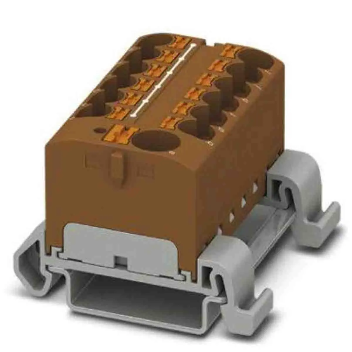 Produktfoto 1 von Phoenix Contact Verteilerblock 13-polig / 800 V 32A, Polyamid Braun, IP20
