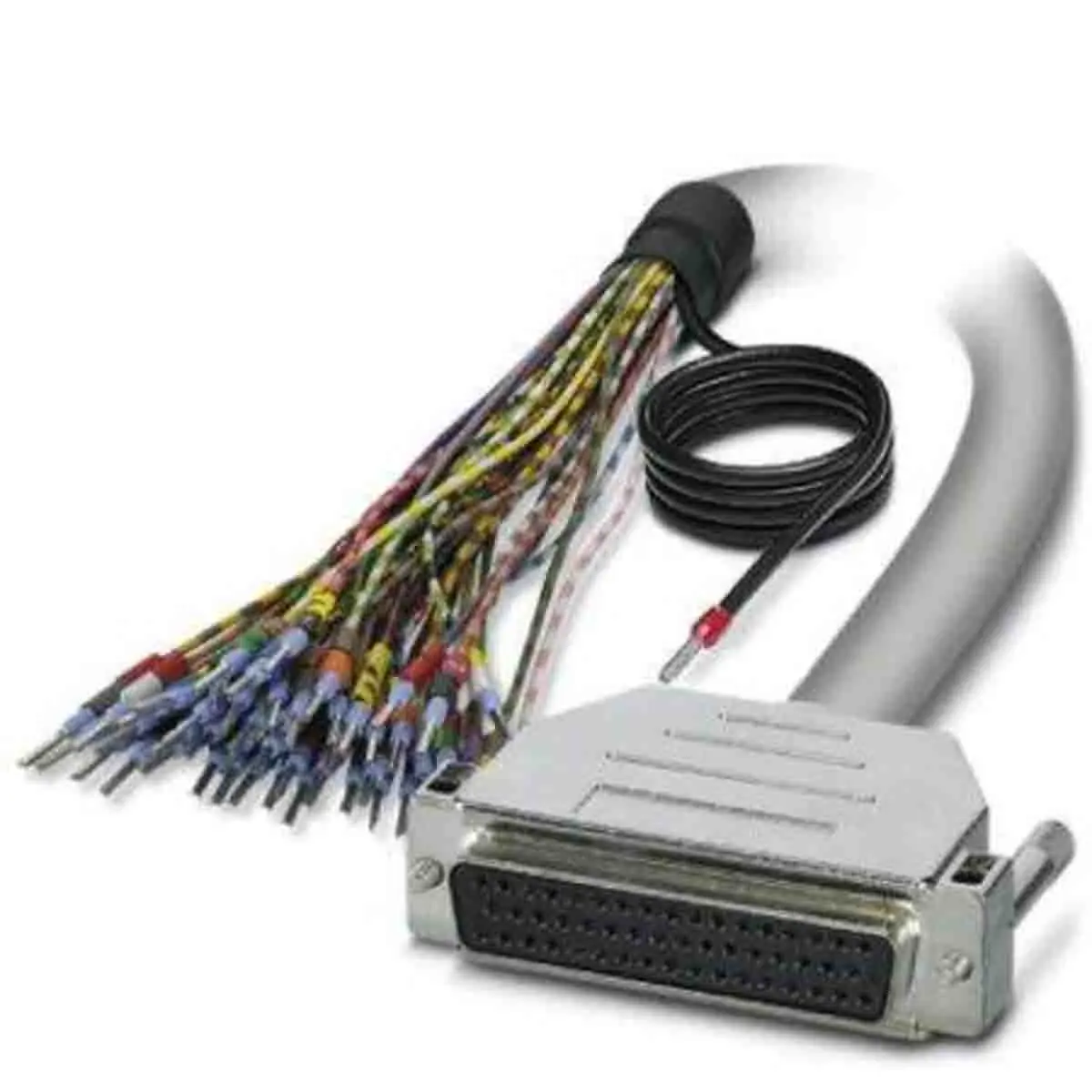 Produktfoto 1 von Phoenix Contact D50SUB Serielles Kabel / DB50 Buchse / Nicht abgeschlossen, 1 m Halbsteifes Polyvinylchlorid, Grau, CSA,