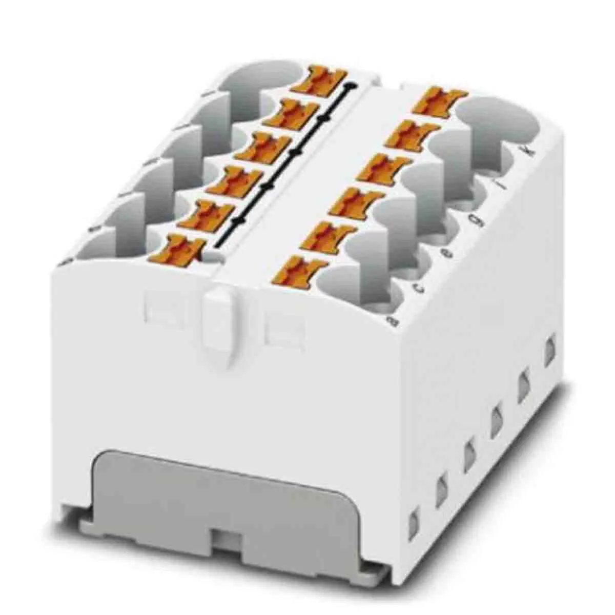 Produktfoto 1 von Phoenix Contact Verteilerblock 12-polig / 450 V 32A, Polyamid Weiß, IP20
