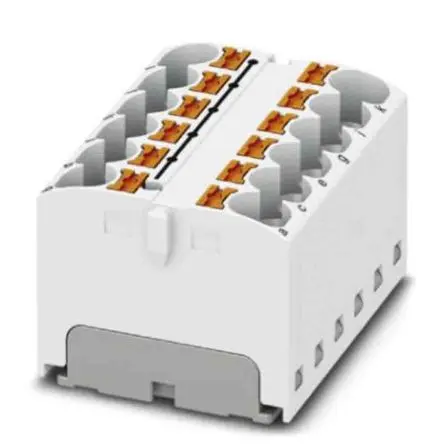 Produktfoto 1 von Phoenix Contact Verteilerblock 12-polig / 450V 32A, Polyamid Weiß, IP20