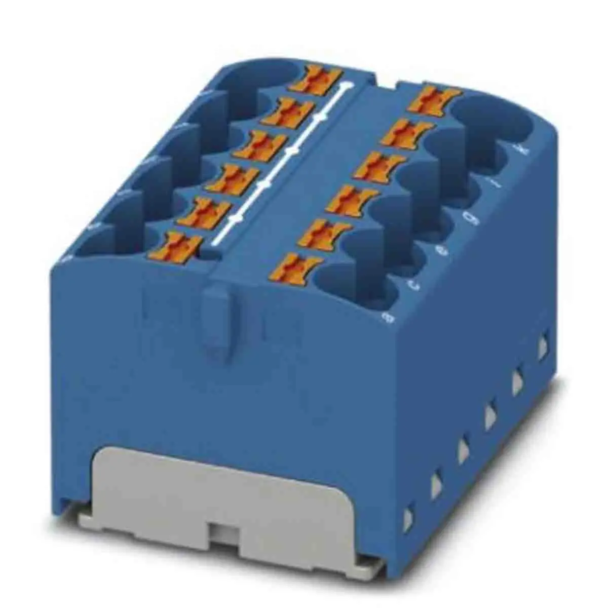 Produktfoto 1 von Phoenix Contact Verteilerblock 12-polig / 450 V 32A, Polyamid Blau, IP20