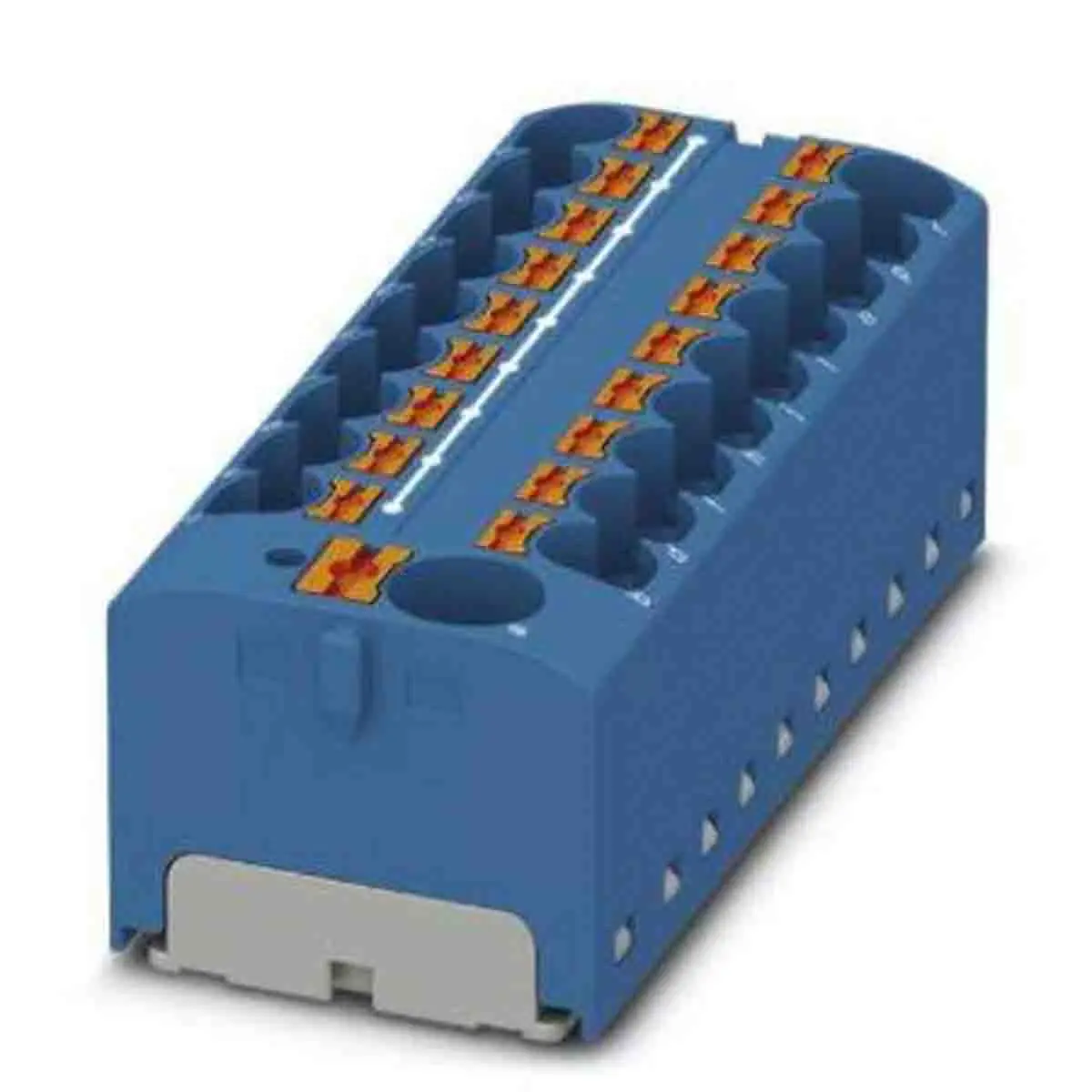 Produktfoto 1 von Phoenix Contact Verteilerblock 19-polig / 450 V 32A, Polyamid Blau, IP20