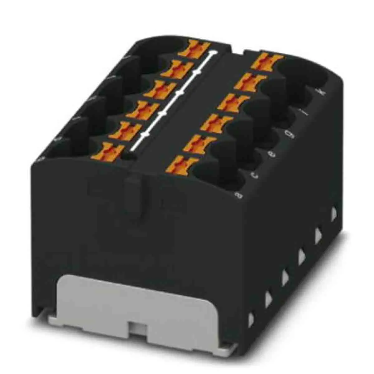 Produktfoto 1 von Phoenix Contact Verteilerblock 12-polig / 450 V 32A, Polyamid Schwarz, IP20