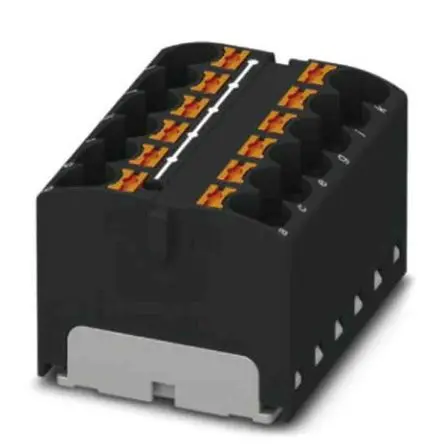 Produktfoto 1 von Phoenix Contact Verteilerblock 12-polig / 450V 32A, Polyamid Schwarz, IP20