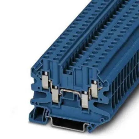 Produktfoto 1 von Phoenix Contact UT 4 DIN-Schienen Anschlussklemmenblock Blau, 0.14 → 6mm², 1 kV / 32A, Schraubanschluss