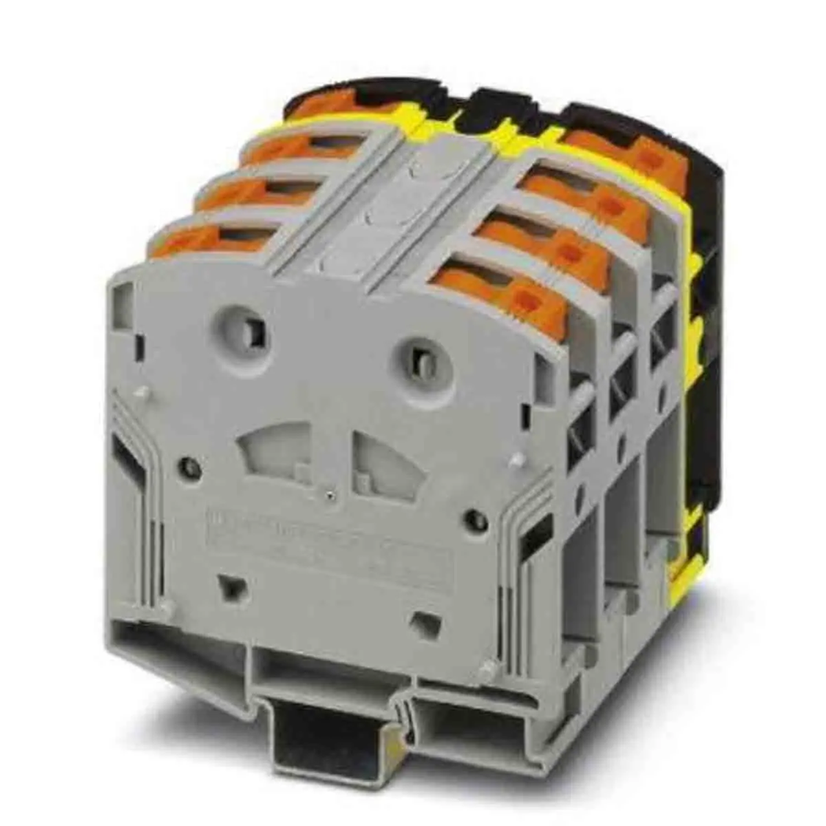 Produktfoto 1 von Phoenix Contact PTPOWER 95 DIN-Schienenklemme ohne Sicherung 1 Schwarz, Grau, Gelb, 25 to 95 mm², 1000, 1500 V ac, V dc