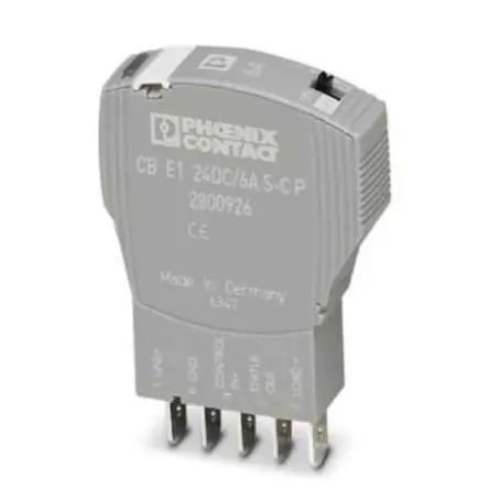Produktfoto 1 von Phoenix Contact CB E1 Elektronischer Schutzschalter 24V 1, 6A DIN-Hutschiene 7.5 A L. 80 mm x 12.5mm