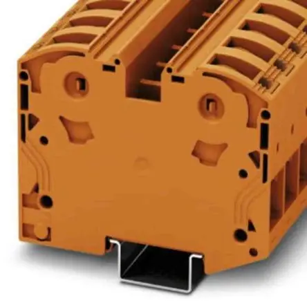 Produktfoto 1 von Phoenix Contact PTPOWER 35 DIN-Schienenklemme ohne Sicherung 1 Orange, 2.5mm², 35 mm², 1000V Schraubbefestigung