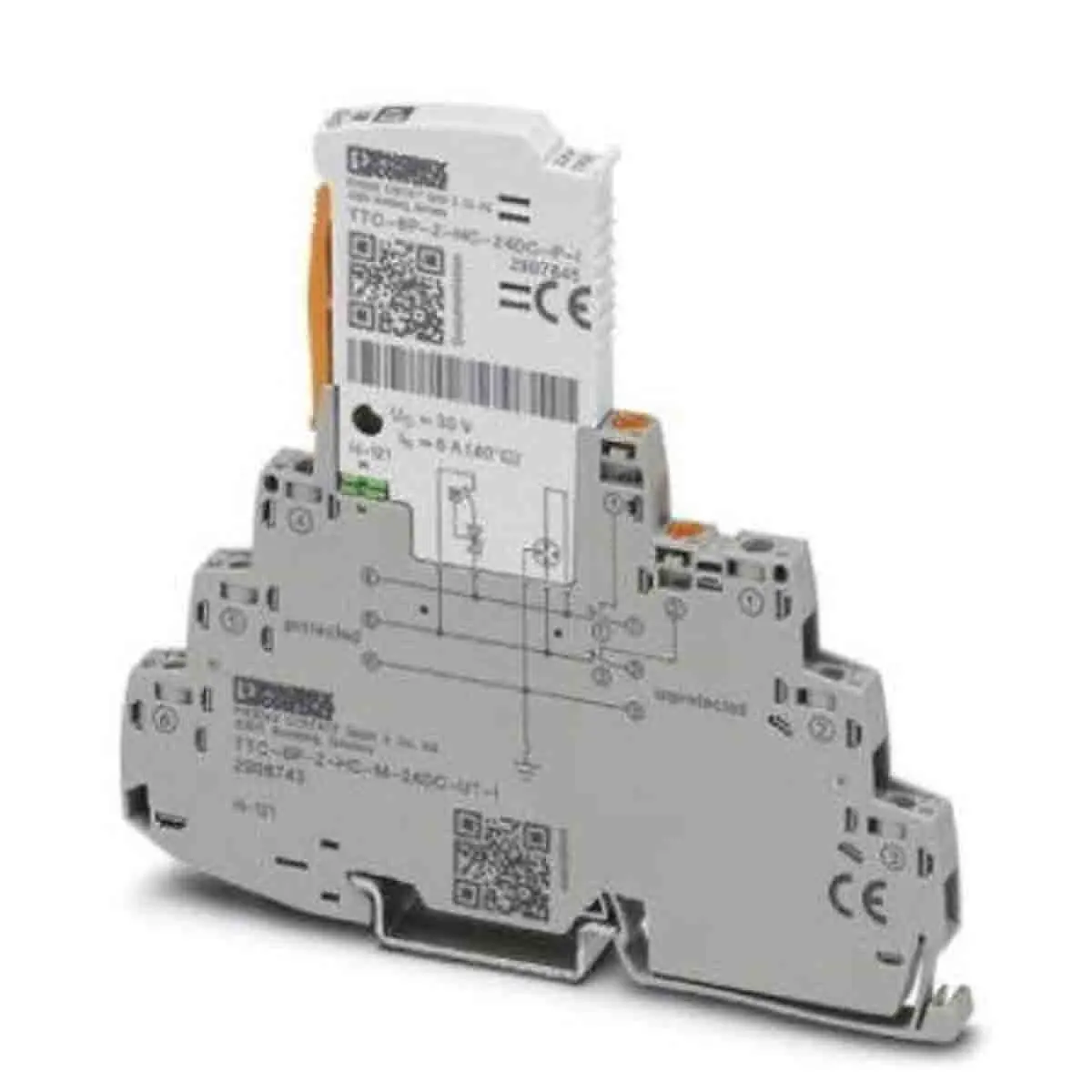 Produktfoto 1 von Phoenix Contact, Überspannungsschutz, 2-phasig 5 kA DIN-Hutschiene Surge Protection Surge Protection