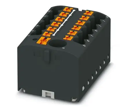 Produktfoto 1 von Phoenix Contact Verteilerblock 13-polig / 450V 24A, Polyamid Schwarz, IP20