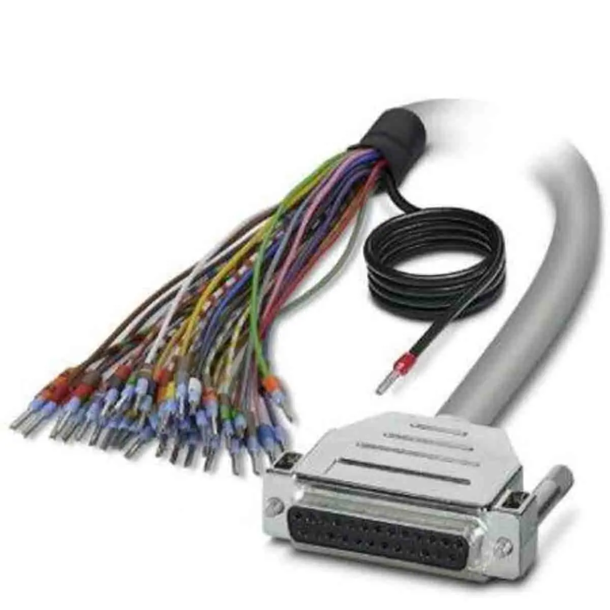 Produktfoto 1 von Phoenix Contact D25SUB Kabel / DB25-Stecker Buchse / Nicht abgeschlossen, 3 m Polyvinylchlorid, Grau, EAC