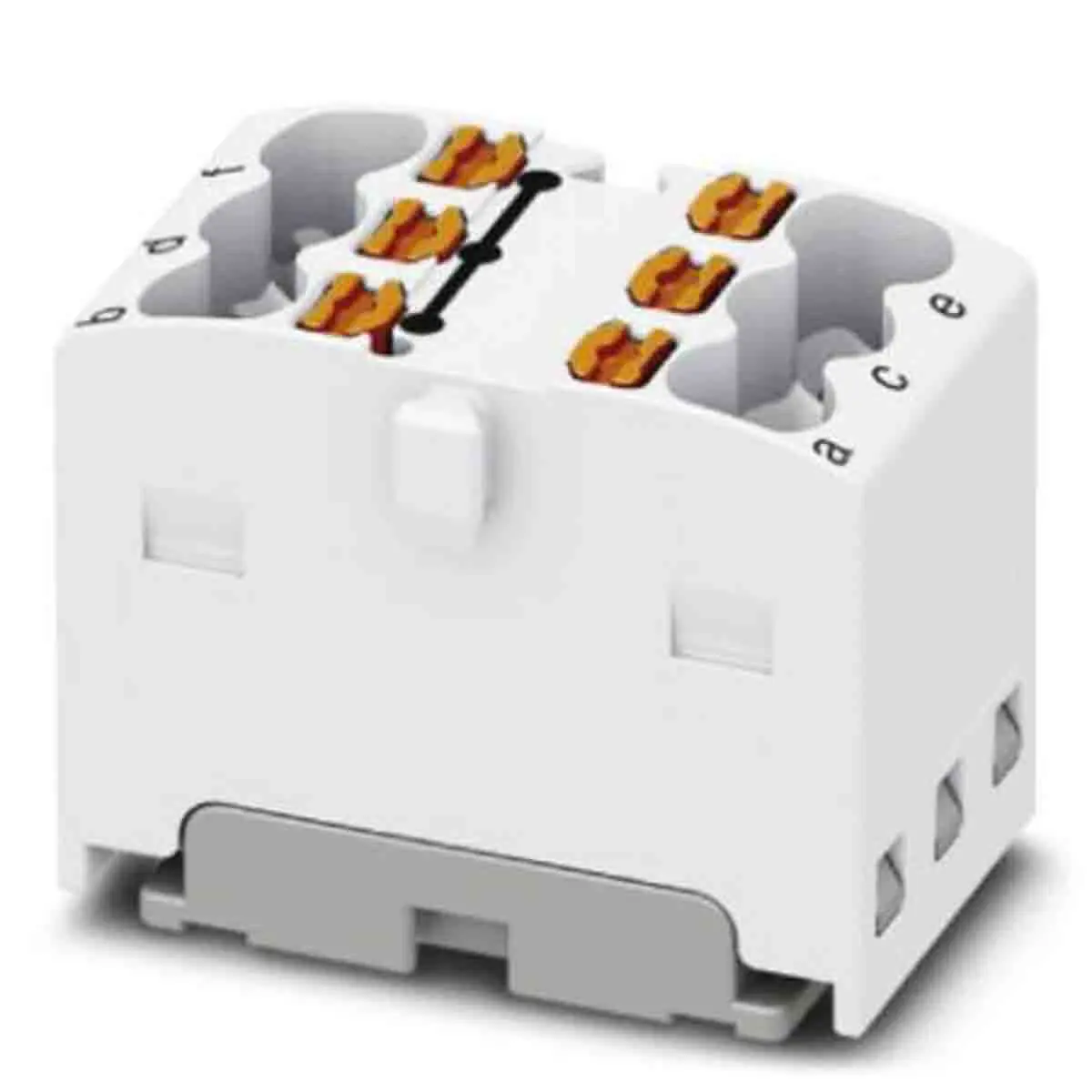 Produktfoto 1 von Phoenix Contact Verteilerblock 6-polig / 450 V 17.5A, Polyamid Weiß, IP20