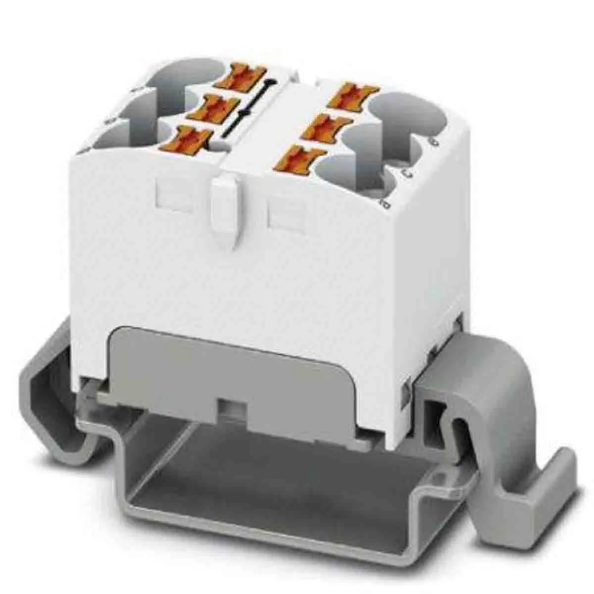 Produktfoto 1 von Phoenix Contact Verteilerblock 6-polig / 800 V 32A, Polyamid Weiß, IP20
