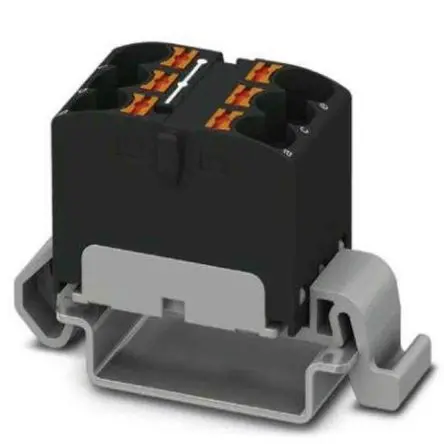 Produktfoto 1 von Phoenix Contact Verteilerblock 6-polig / 800V 32A, Polyamid Schwarz, IP20