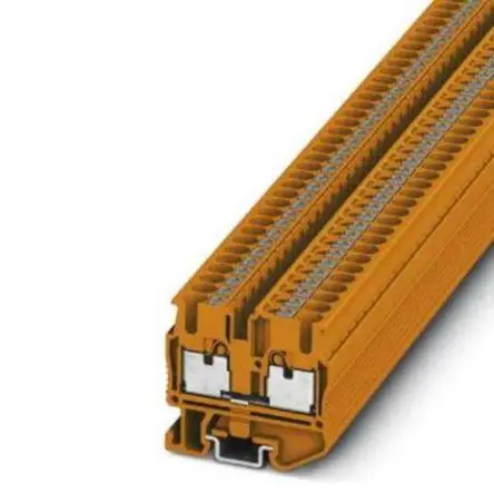 Produktfoto 1 von Phoenix Contact Anschlussklemmenblock für Durchkontaktierung 1 Orange, 0.14mm², 4 mm², 500V Einsteck-Anschluss