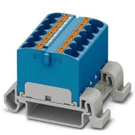 Produktfoto 1 von Phoenix Contact Verteilerblock 12-polig / 800V 32A, Polyamid Blau, IP20