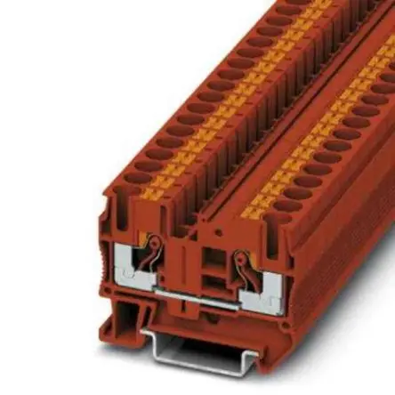 Produktfoto 1 von Phoenix Contact PT 6 Anschlussklemmenblock für Durchkontaktierung 1 Rot, 0.5mm², 10 mm², 1kV Einsteck-Anschluss