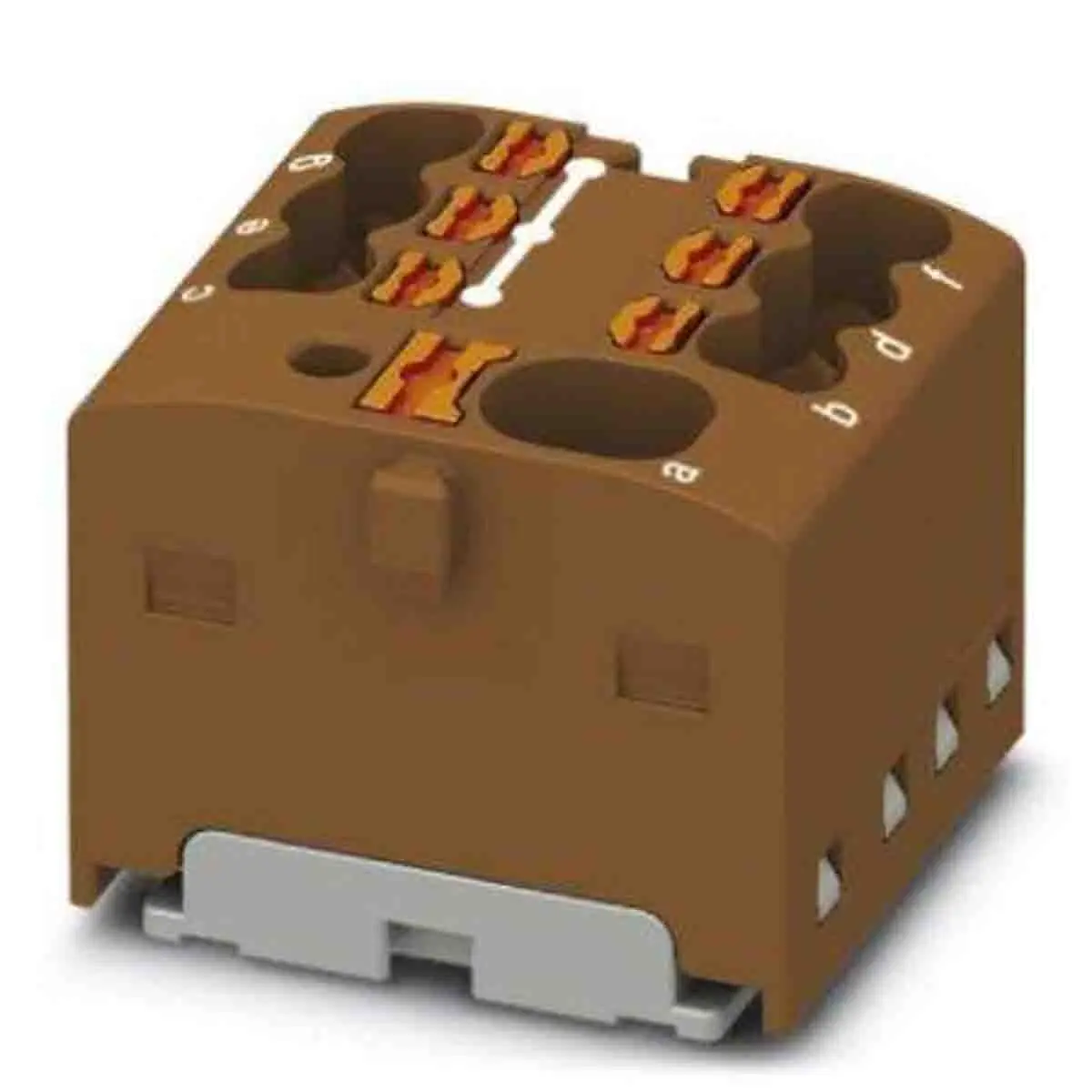Produktfoto 1 von Phoenix Contact Verteilerblock 7-polig / 450 V 17.5A, Polyamid Braun, IP20
