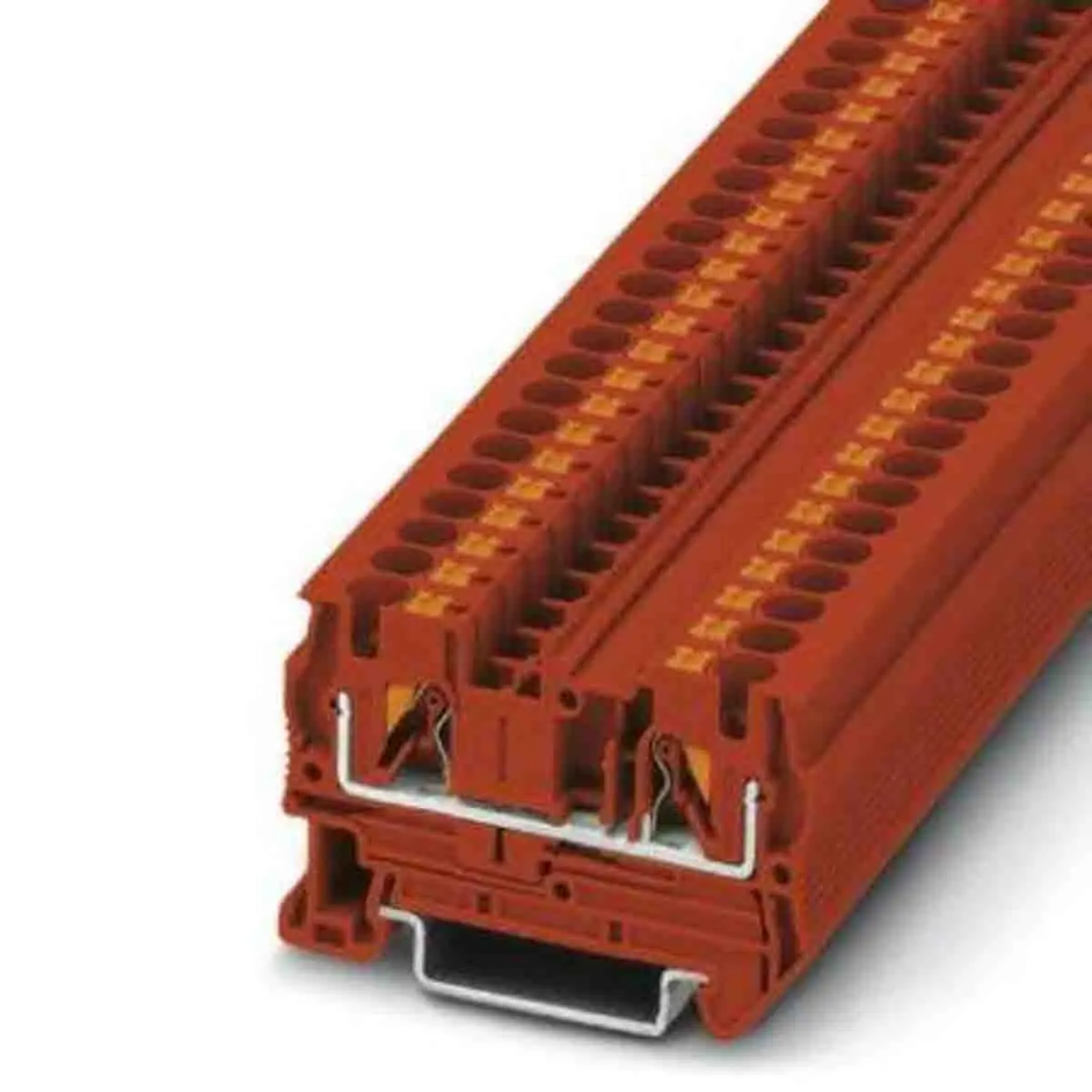 Produktfoto 1 von Phoenix Contact PT 4 Anschlussklemmenblock für Durchkontaktierung 1 Rot, 0.2 to 6 mm², 800 V Einsteck-Anschluss
