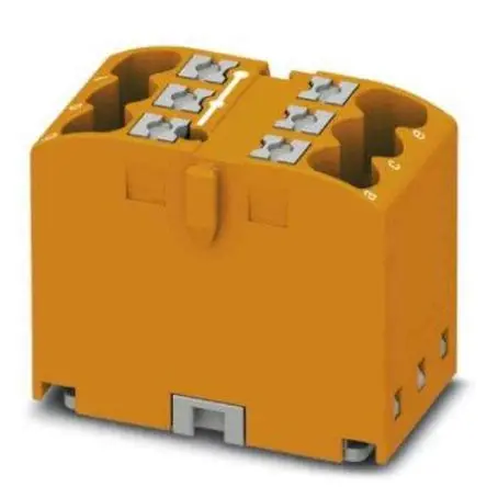 Produktfoto 1 von Phoenix Contact Verteilerblock 6-polig / 450V 24A, Polyamid Orange, IP20