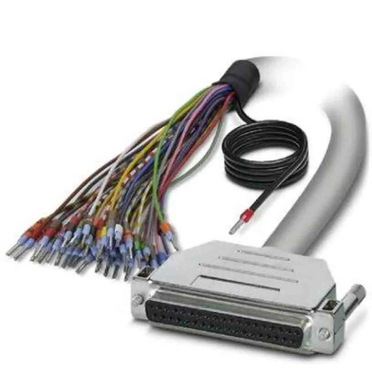 Produktfoto 1 von Phoenix Contact D37SUB Serielles Kabel / DB37 Buchse / Nicht abgeschlossen, 0.5 m Halbsteifes Polyvinylchlorid, Grau,