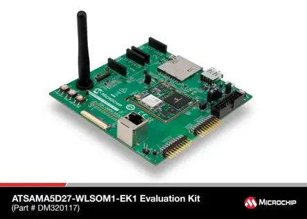 Produktfoto 1 von Microchip ATSAMA5D27-WLSOM1 Evaluierungskit Entwicklungstool Kommunikation und Drahtlos ATSAMA5D27C-LD2G,