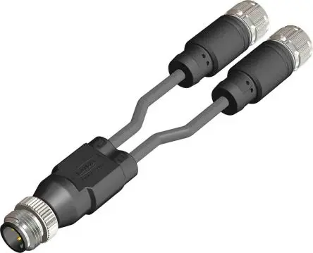 Produktfoto 1 von RS PRO 01BPVC, 4-polig Sensor-Betätigungselementkabel, M12 Stecker 3 / M12 Buchse, Länge 1 m