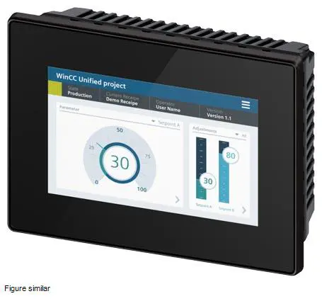 Produktfoto 1 von Siemens, MTP700 Unified Comfort, SIMATIC, HMI-Bediengerät, TFT, 800 x 480 pixel, 7 in