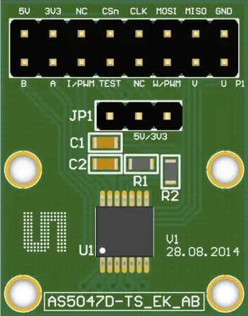 Produktfoto 1 von ams OSRAM AS5047D Adapterplatine Entwicklungstool Sensor, Positionssensor für Motorsteuerung