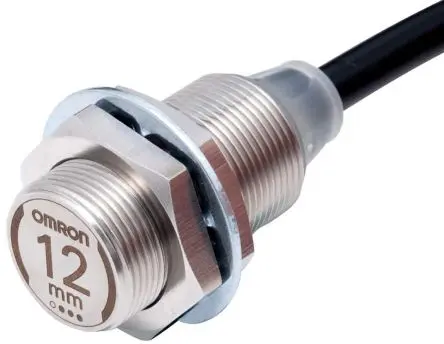 Produktfoto 1 von Omron E2EW M18 Induktiver Näherungssensor, Gewinderohr NPN / 30mA 12 mm, IP67 30 V dc