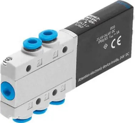 Produktfoto 1 von Festo 5/2 Monostabil MHE2 Magnetventil, Elektrisch-betätigt 24V dc