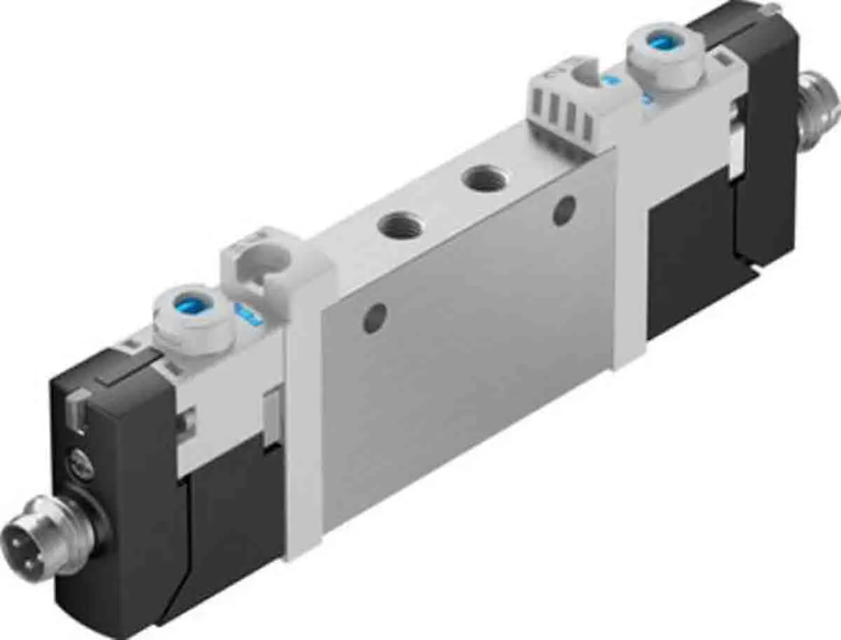 Produktfoto 1 von Festo VUVG 8031475 Magnetventil 5/3 Closed Verteiler M5, Elektrisch-betätigt