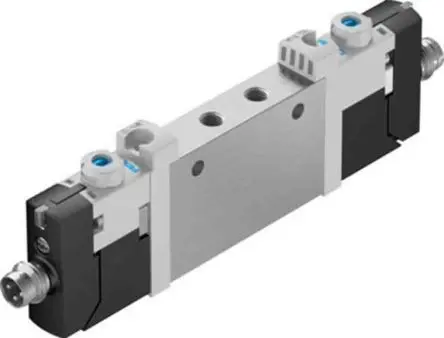 Produktfoto 1 von Festo 5/3 geschlossen VUVG-L10-P53E-T-M5-1R8L Magnetventil 5 mm, Elektrisch-betätigt 24V