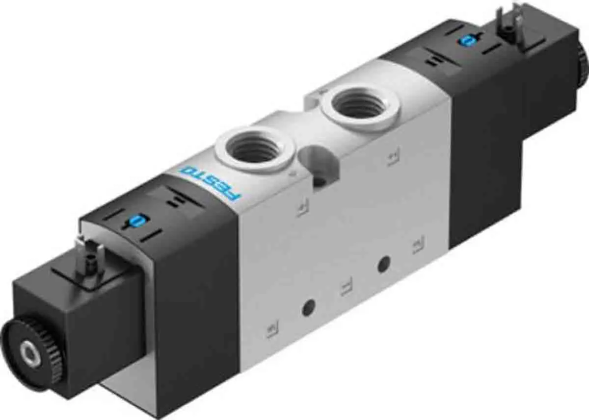 Produktfoto 1 von Festo VUVS 575618 Magnetventil 5/3 Closed Verteiler G3/8, Elektrisch-betätigt