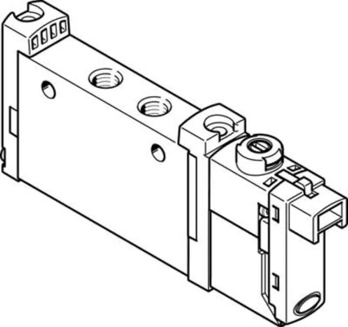 Produktfoto 1 von Festo VUVG 577324 Magnetventil 5/2 Monostable Verteiler M5, Elektrisch-betätigt