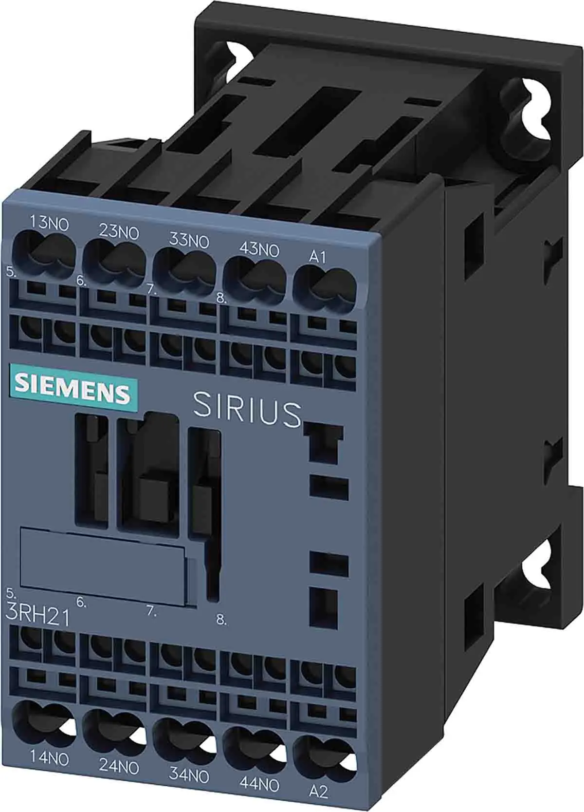 Produktfoto 1 von Siemens 3RT2 Schütz 24 V dc-Spule, 3-polig, 690V / 40 A 24 V dc 18.5 kW 1 Schließer/1 Öffner Umkehrend 1-Hilfskontakte