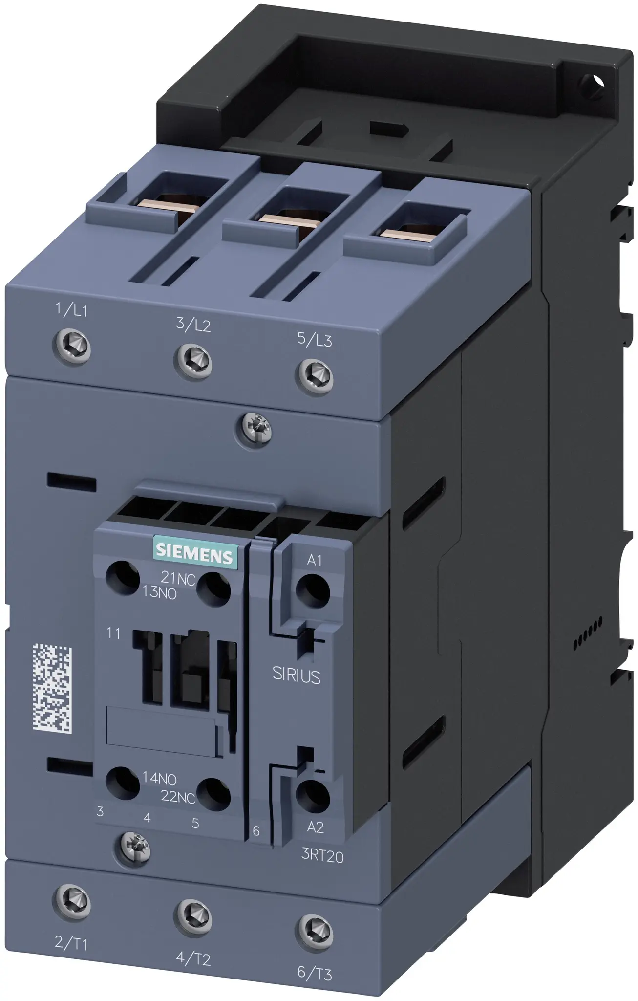 Siemens 3RT2 Schütz 230 V ac-Spule, 3-polig, 690V / 80 A 230 V ac 37 kW 1 Schließer/1 Öffner Sicherheit 2-Hilfskontakte