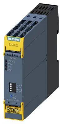 Produktfoto 1 von Siemens 3SK1 Sicherheitsrelais, 24V dc, 1-Kanal, 0 Sicherheitskontakte Erweiterungsmodul, 4 ISO 13849-1 3 SIL IEC 61508
