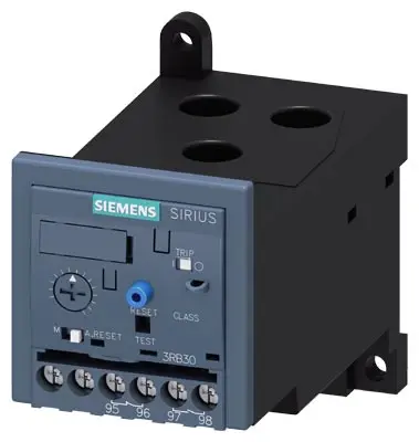 Produktfoto 1 von Siemens 3RB3 Überlastrelais, / 50 A 45 V 1 Schließer/1 Öffner, 690V ac / 4 A 3P, 81 mm x 55 mm