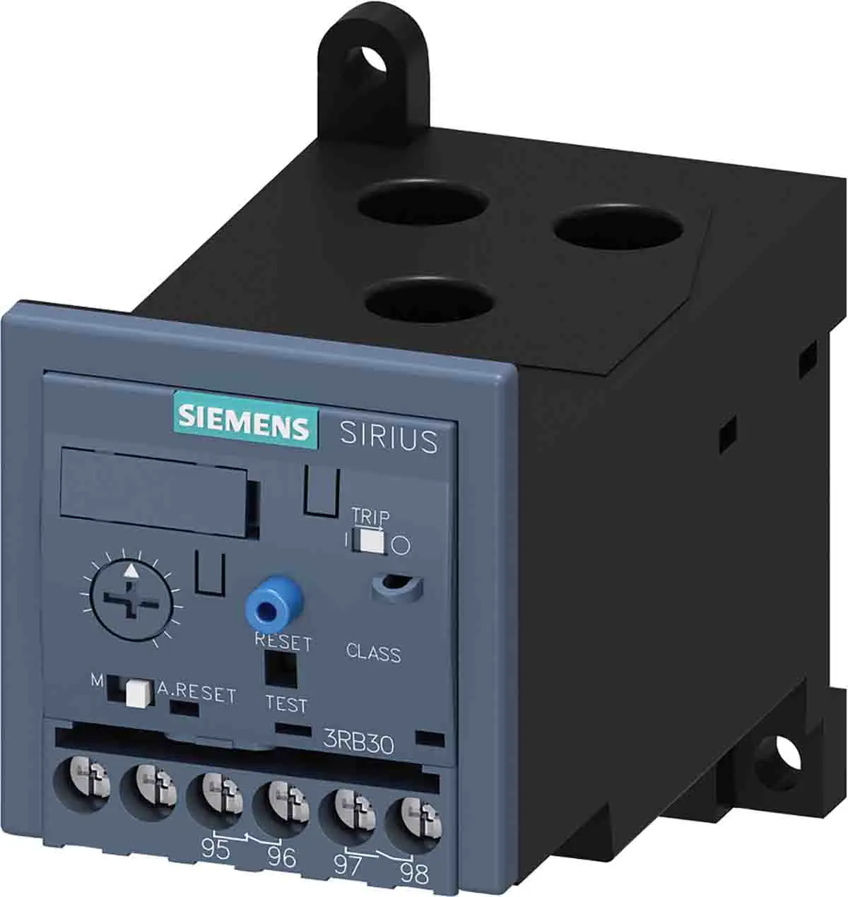 Produktfoto 1 von Siemens 3RB3 Überlastrelais, / 50 A 45 V 1 Schließer/1 Öffner, 1kV / 4 A 3P, 106 mm x 70 mm