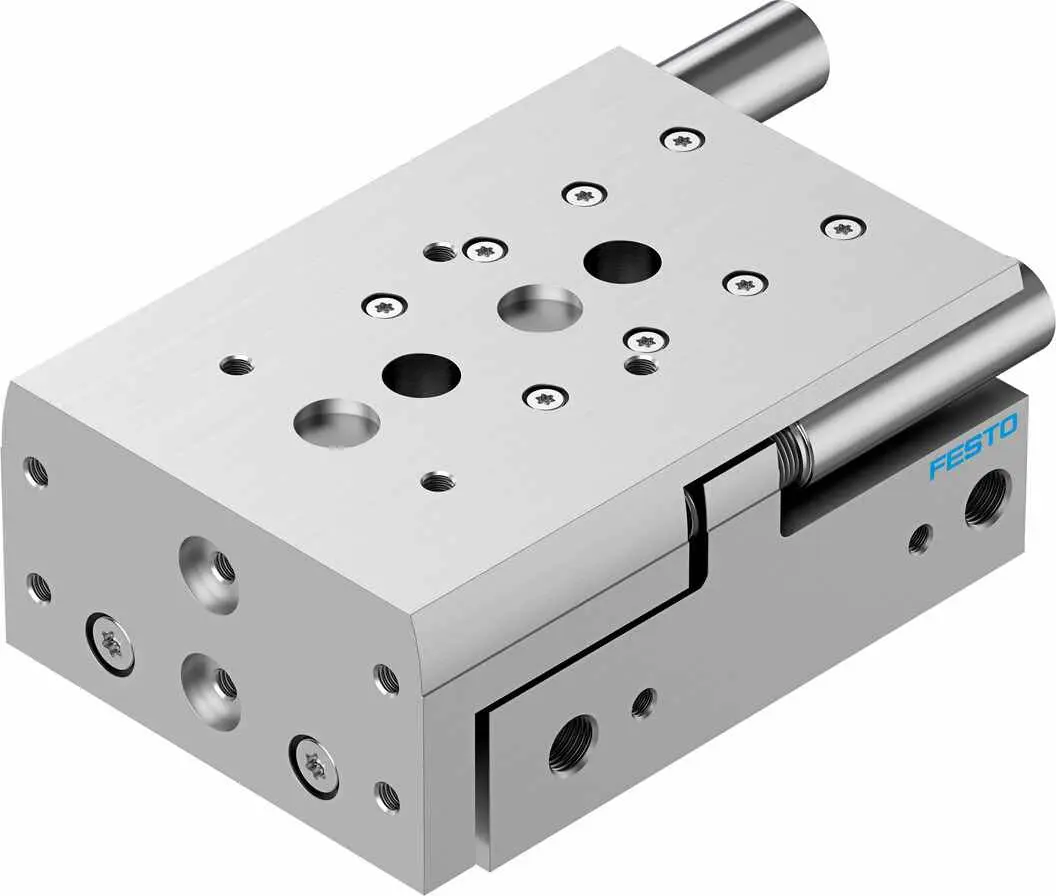 Festo DGST 8085143 G 1/8 Pneumatik-Führungszylinder doppeltwirkend mit Kugellager, Bohrung Ø 20mm / Hub 50mm bis 8 bar