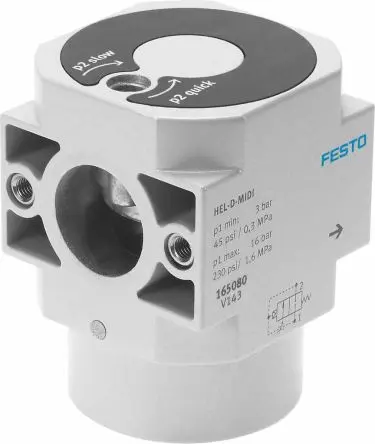 Produktfoto 1 von Festo, Manuell HEL Pneumatik-Steuerventil, manuell, G G 3/8, Aluminium 170690
