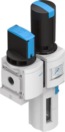 Produktfoto 1 von Festo MSB 6 1/2 in G FRL, Automatisch 40 μm Integriertes Manometer 1/2 in G, 12 bar