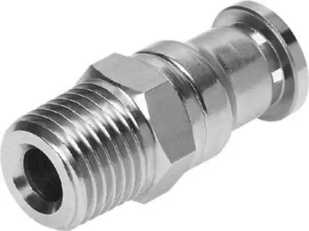 Produktfoto 1 von Festo 162867 R3/8 Stecker x 12-mm-Steckanschluss Gerader Gewindeadapter, Gewinde-zu-Rohr chemikalienresistent