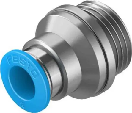 Produktfoto 1 von Festo QS, 132046 Pneumatischer Anschluss Stecker G 1/2 Zoll G, 12mm Einsteck-Anschluss