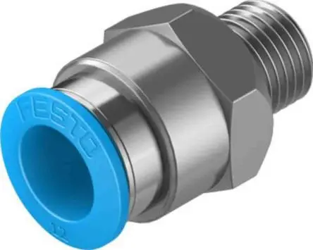 Produktfoto 1 von Festo QS, 130680 Pneumatischer Anschluss Stecker R 1/4 Zoll G, 12mm Rohraußendurchmesser