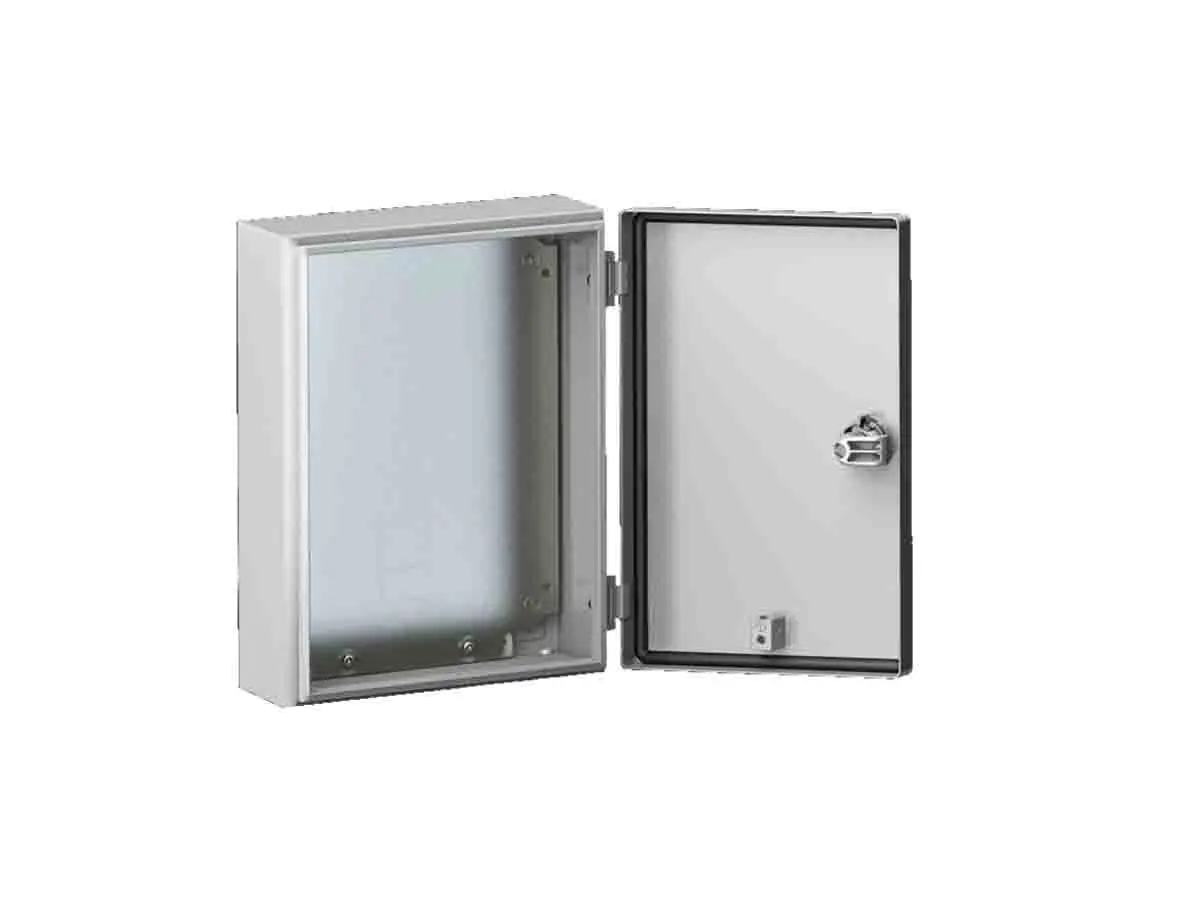 Produktfoto 1 von Rittal KX Stahlblech Wandanschlusskasten RAL 7035 IP66, HxBxT 600 mm, 300 mm x 155 mm